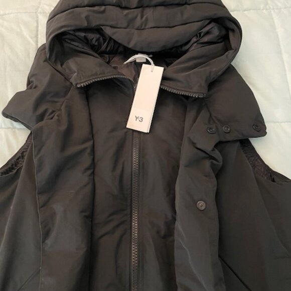 NWT Y3 Adidas Puffer Women's Small - Mens XXS Vest Coat Jacket Hooded Black $945 - Picture 3 of 16